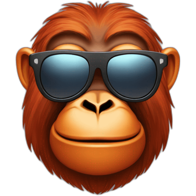 Orangutan with sunglasses emoji