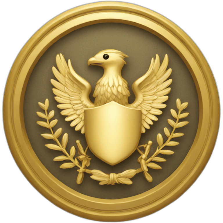 gold emblem with seal emoji