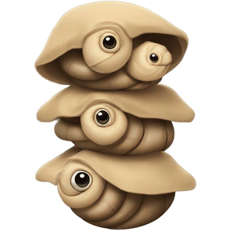 3 snails in a trench coat emoji