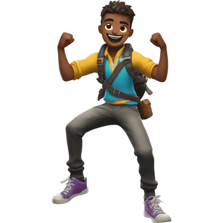 Floss: Iconic-style Candid Likeness Fortnite Dance Emote

Backpack-Kid doing A fast-paced side-to-side hip sway with swinging arms, the Floss is an iconic, high-energy move that became a cultural sensation. emoji