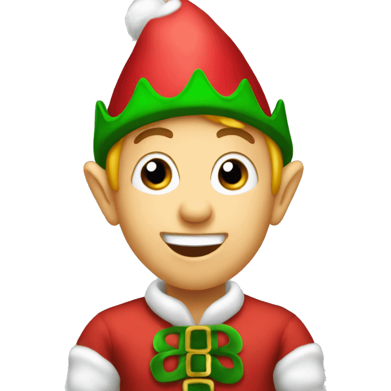 amazed christmas elf emoji