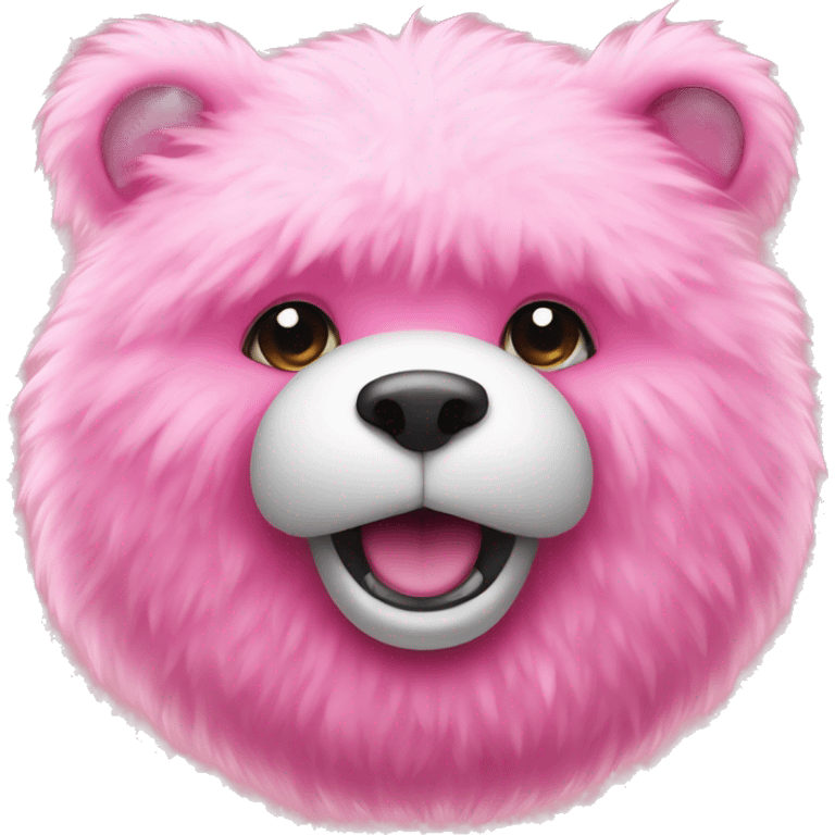 Pink fluffy bear emoji