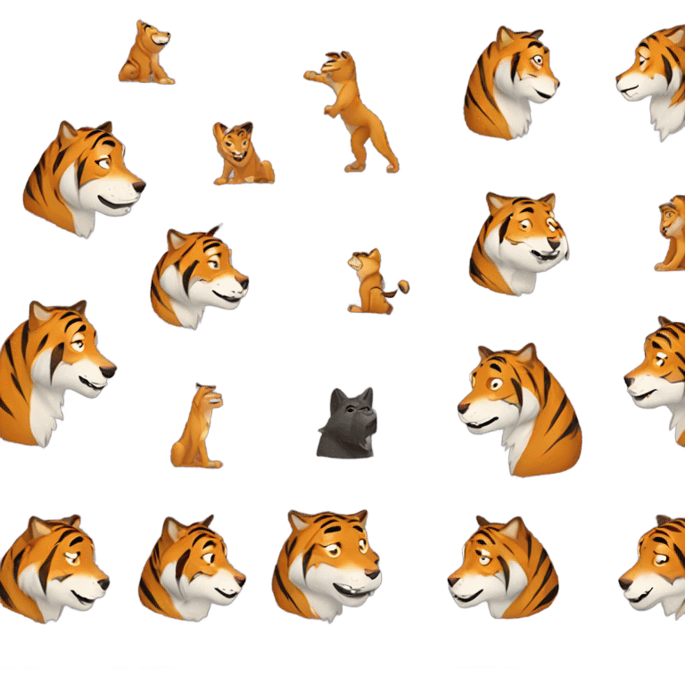 tiger and wolf in one body emoji