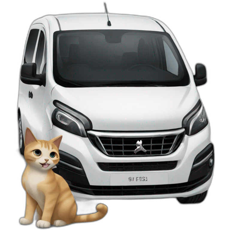 Cat in a Peugeot traveller emoji