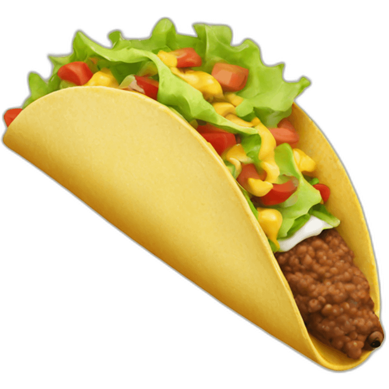 taco eating a taco emoji