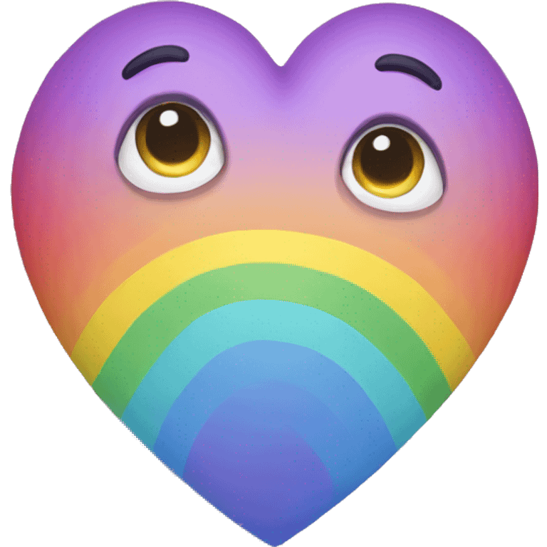 rainbow heart in the face emoji