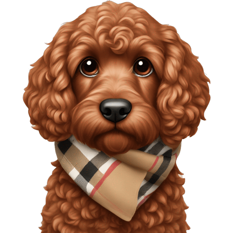 Red Cockapoo with Burberry scarf emoji