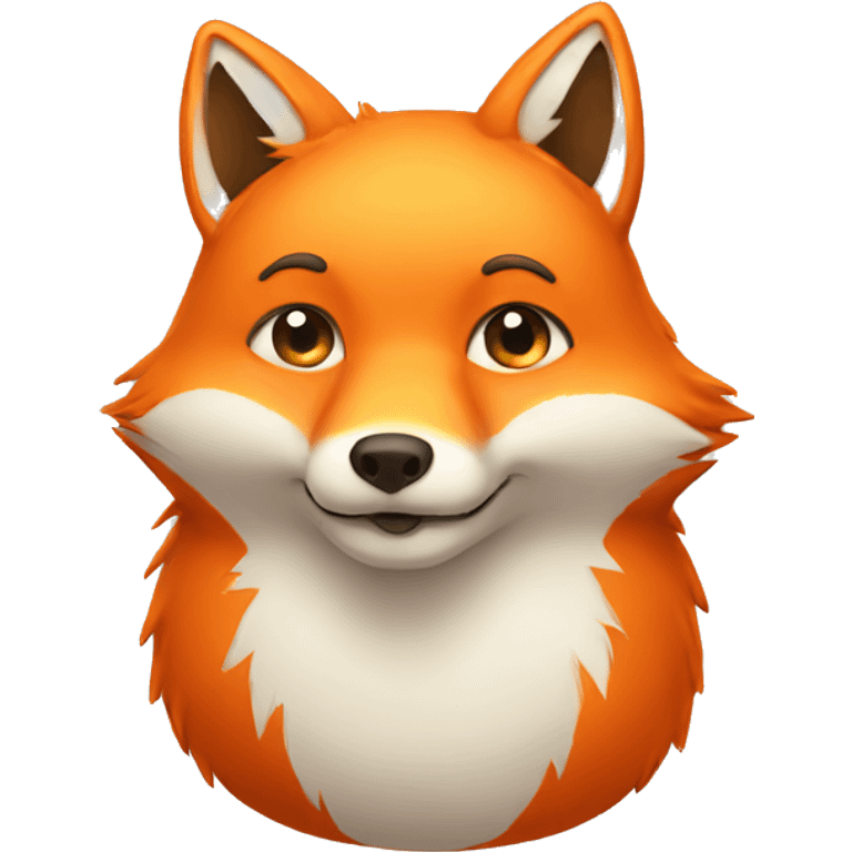 a fat orange fox emoji