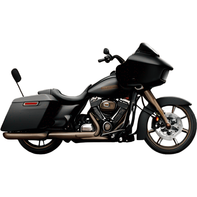 Black Harley Road glide with bronze wheels emoji