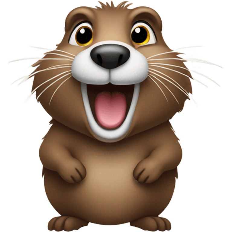 Groundhog smiling  emoji