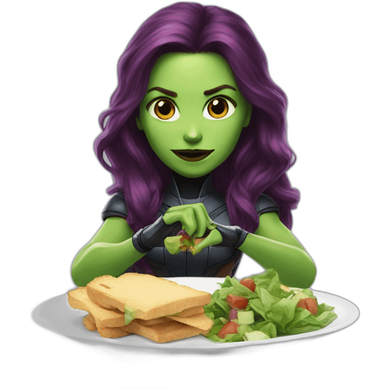 Gamora eat lunch emoji