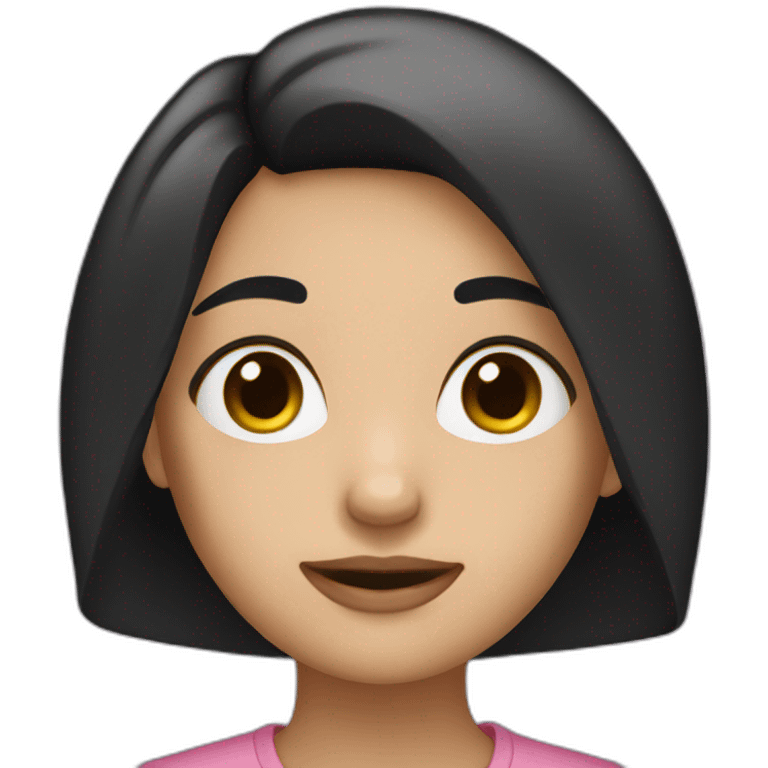 girl with dark bob emoji