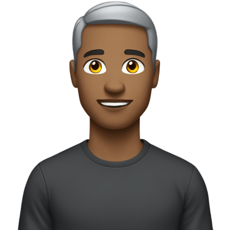 guy wearing black shirt and nike grey sweatpants emoji