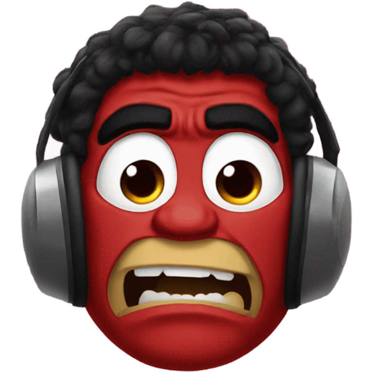 Red Hulk ear muffs emoji