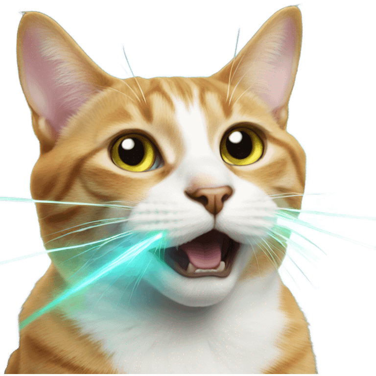 Cat with lasers emoji