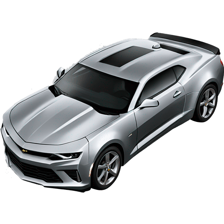 Silver 2020 2 door Camaro with dark tints emoji