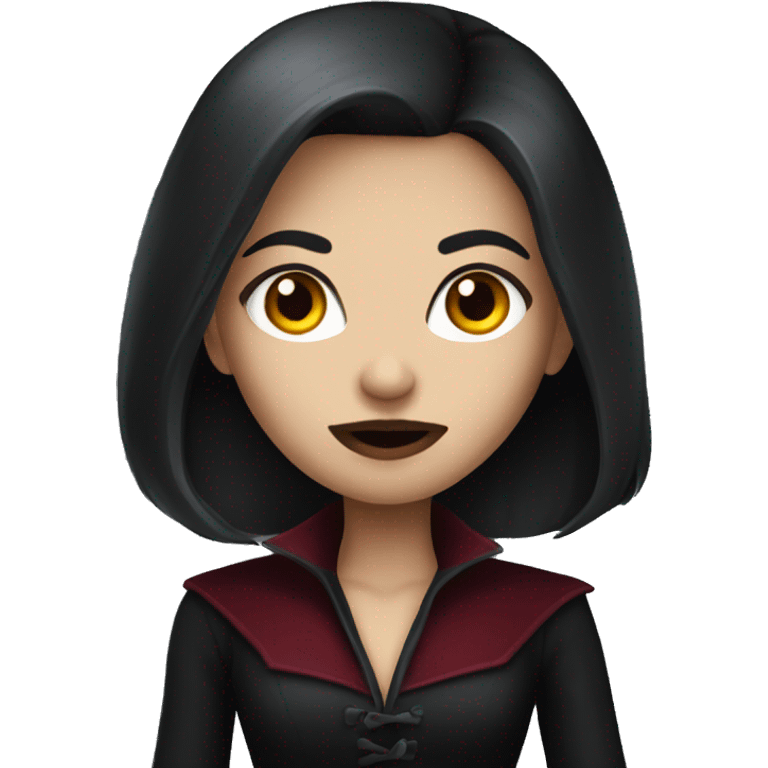 A brunette girl vampire emoji