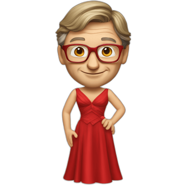 bill gates in red evening dress emoji