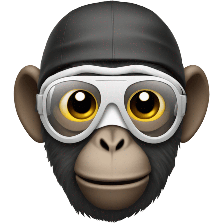 Monkey with a ski mask emoji