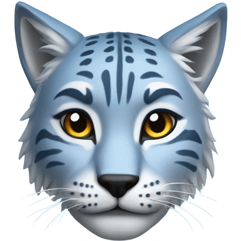 A blue lynx  emoji