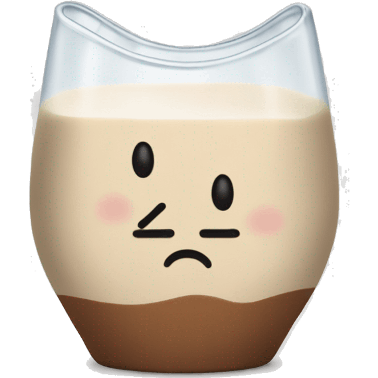 Create an emoji that represents the Oatlys milk cartoon that is brown. The company name is Oatly. The whole carton sould be bown with rectangular form. There should be no faces nd no text. And the milk should be brown  emoji