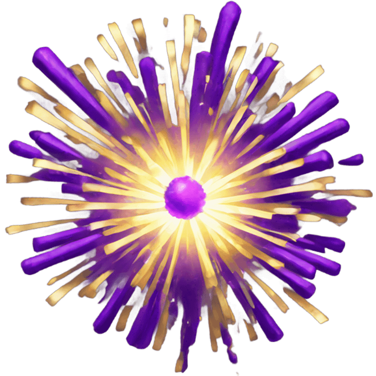 Gold and purple firework explosion  emoji