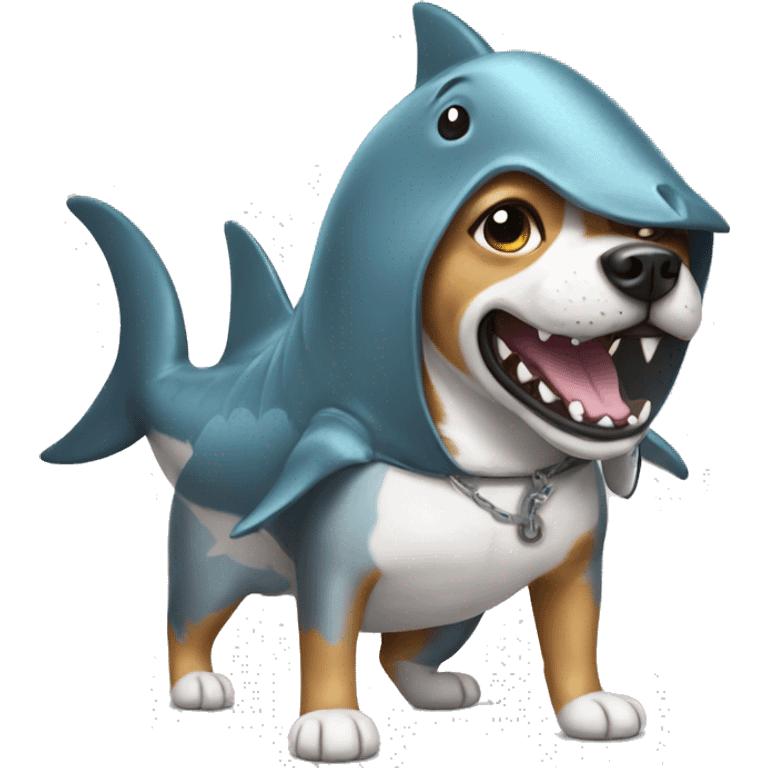 dog with shark outfit emoji