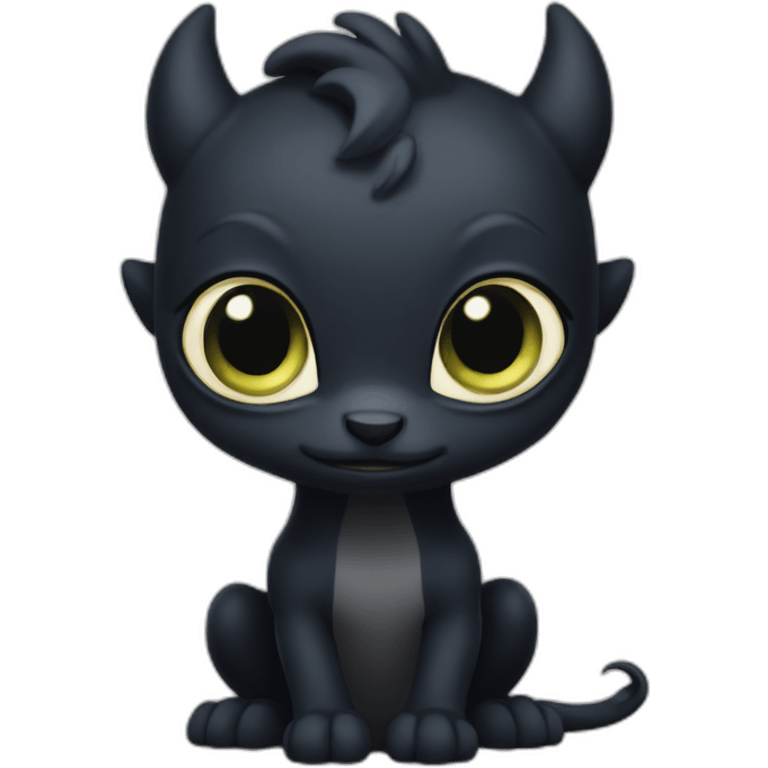 Toothless-big eyes emoji