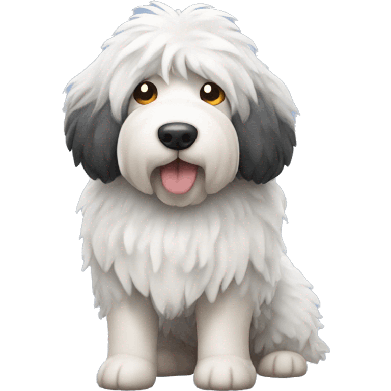 English sheep dog with wings emoji