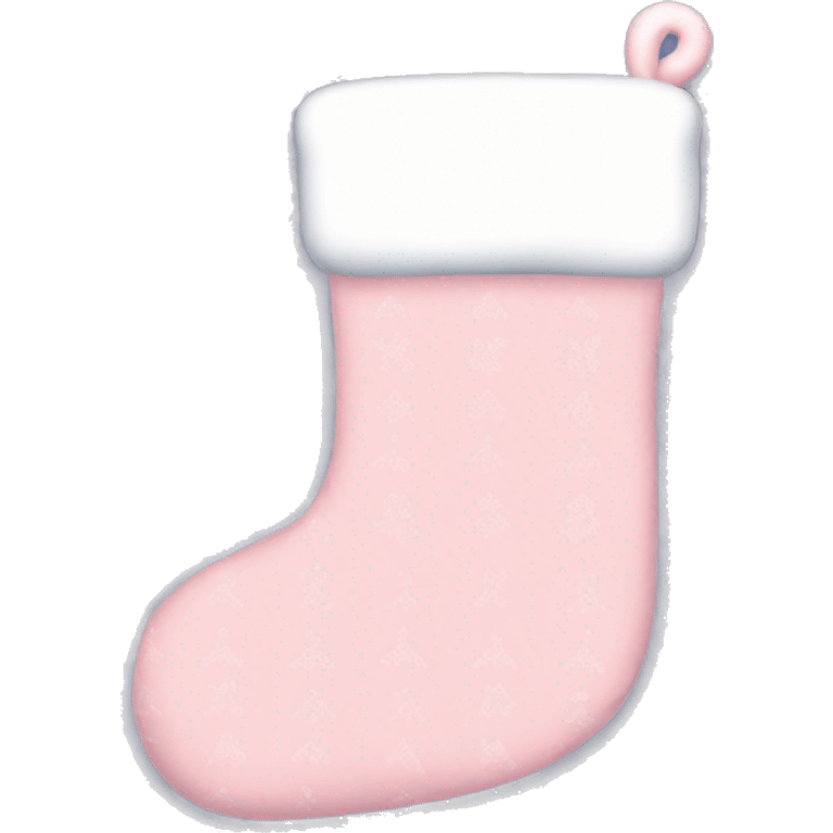 Pastel pink Christmas stocking sock   emoji