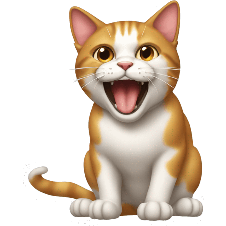 Gato enojado sacando la lengua emoji