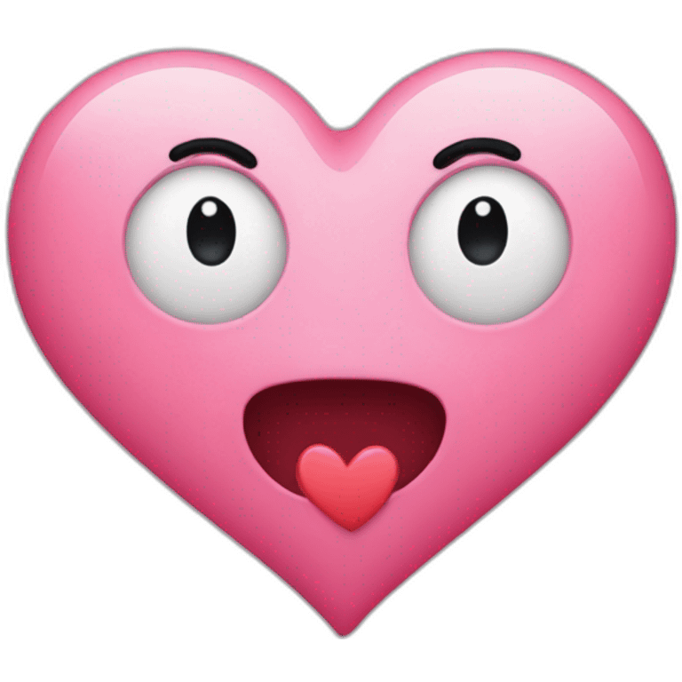 Emojie qui fait un bisous coeur avec des coeur autour emoji