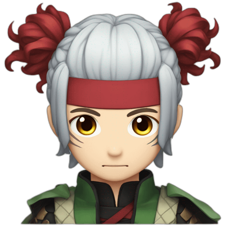 Tanjiro from demon slayer with his red mark on his head  emoji