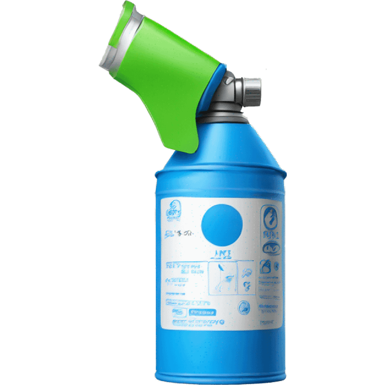 spray can, color blue, regular small spray nozzle emoji