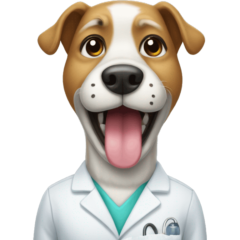 Dog who is a dentist emoji