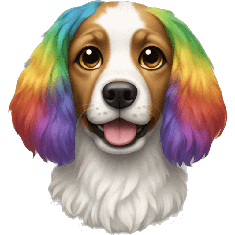 Rainbow dog emoji