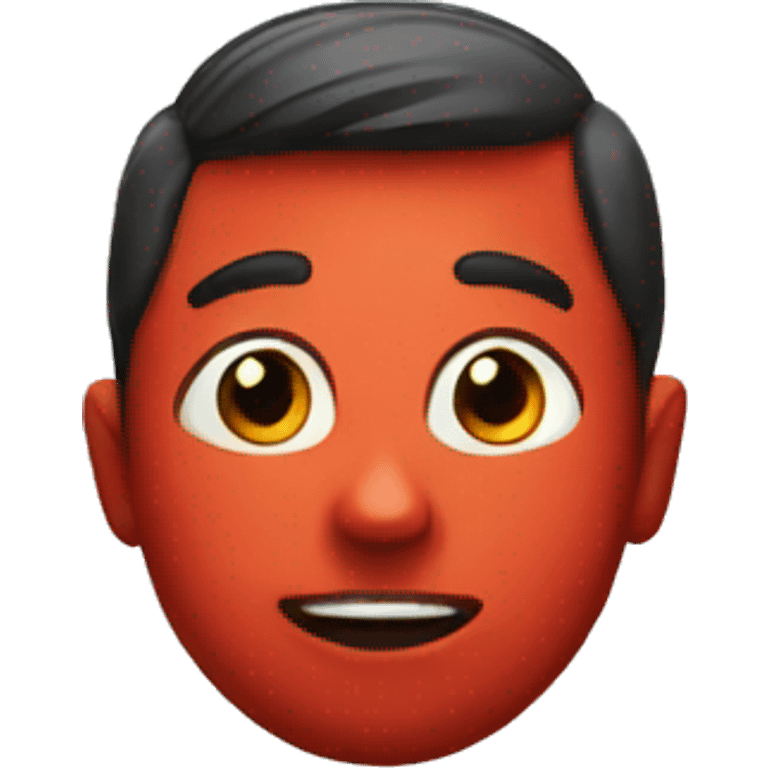 Boy with a tomato head emoji