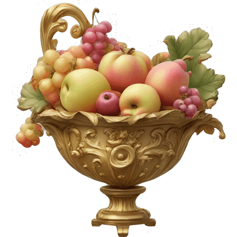 vintage highly detailed rococo cornucopia  emoji