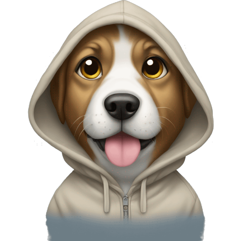 Dog with hoodie emoji