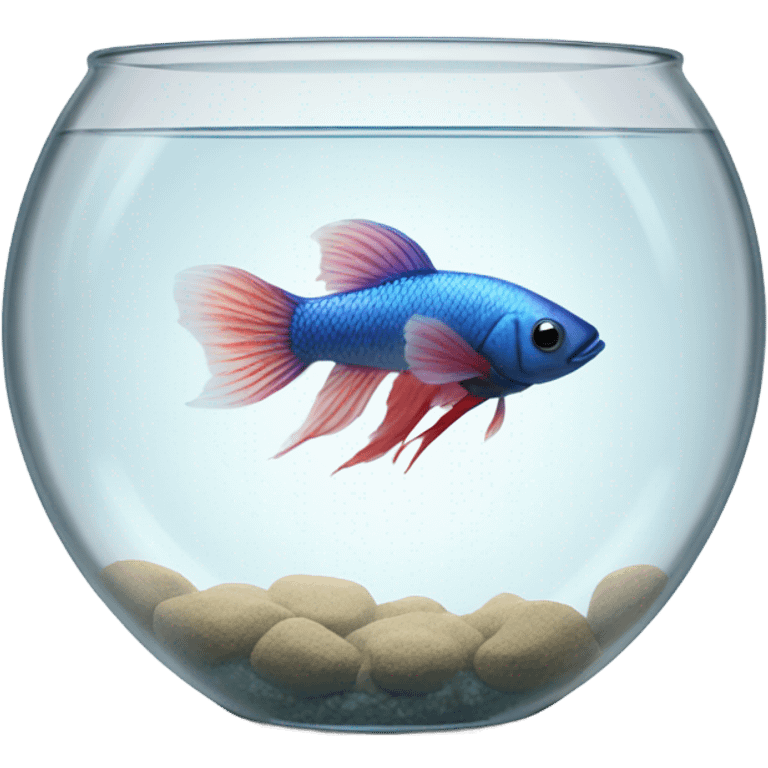 Beta fish in bowl  emoji