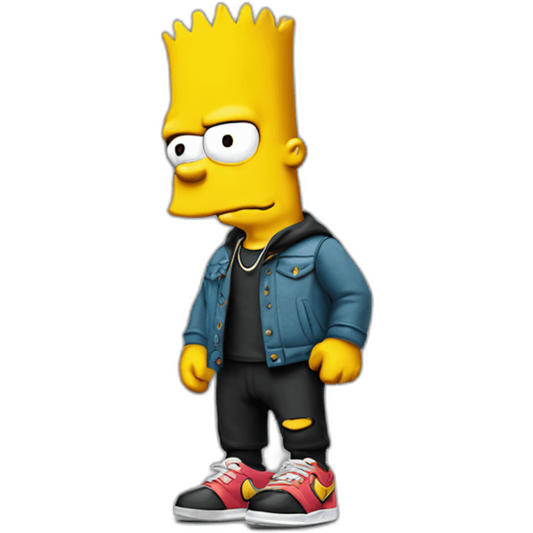 Bart Simpson avec un jilet nike tech emoji