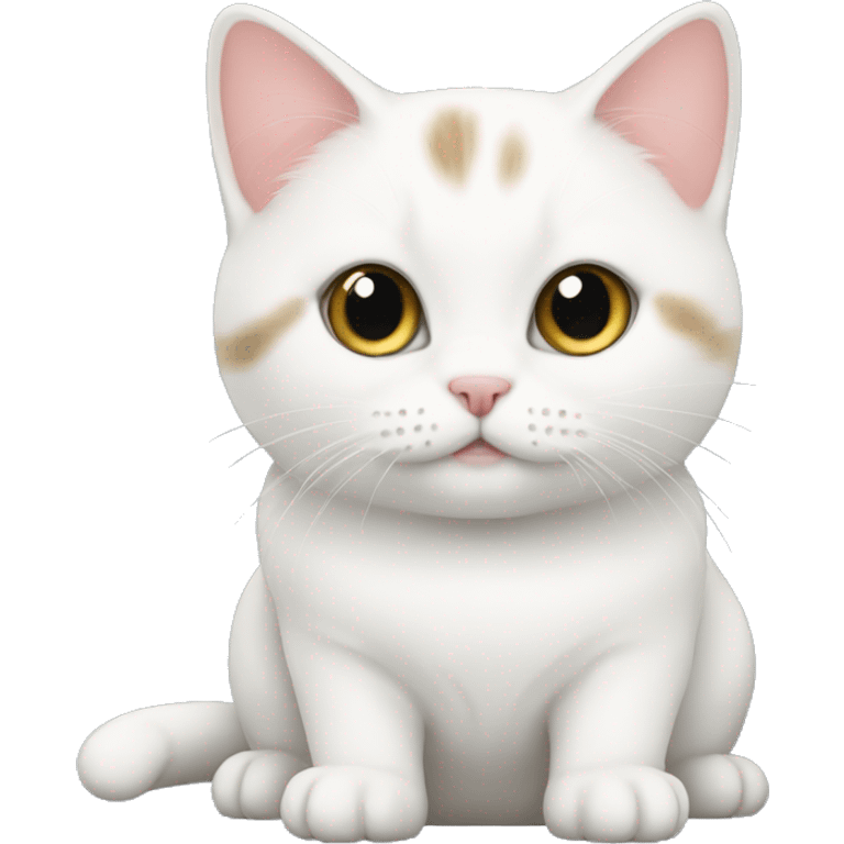 White munchkin cat  emoji