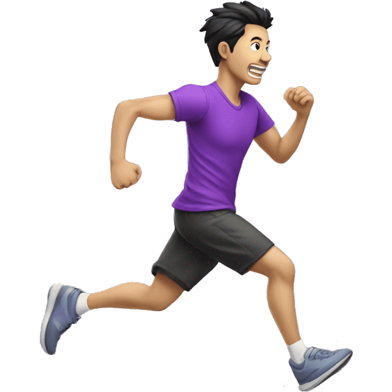 liuxiang running fast purple shirt emoji