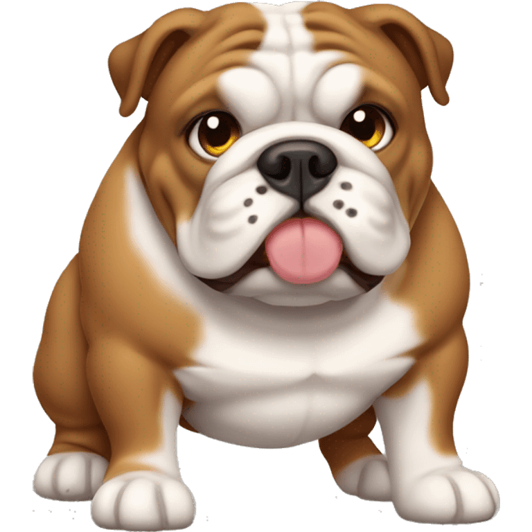 fat brown enlgish bulldog emoji