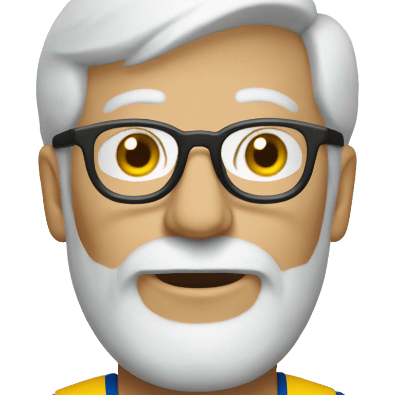 ikea worker old man bald glasses emoji