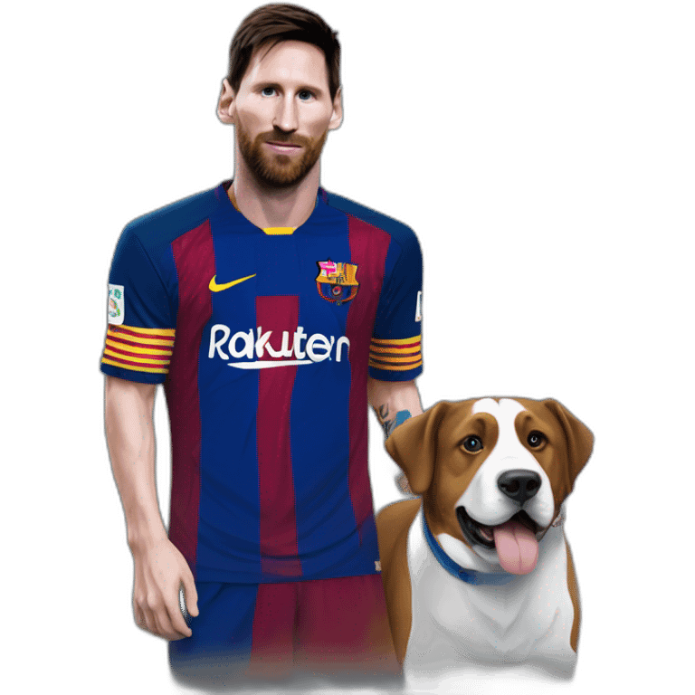 messi con un perro emoji