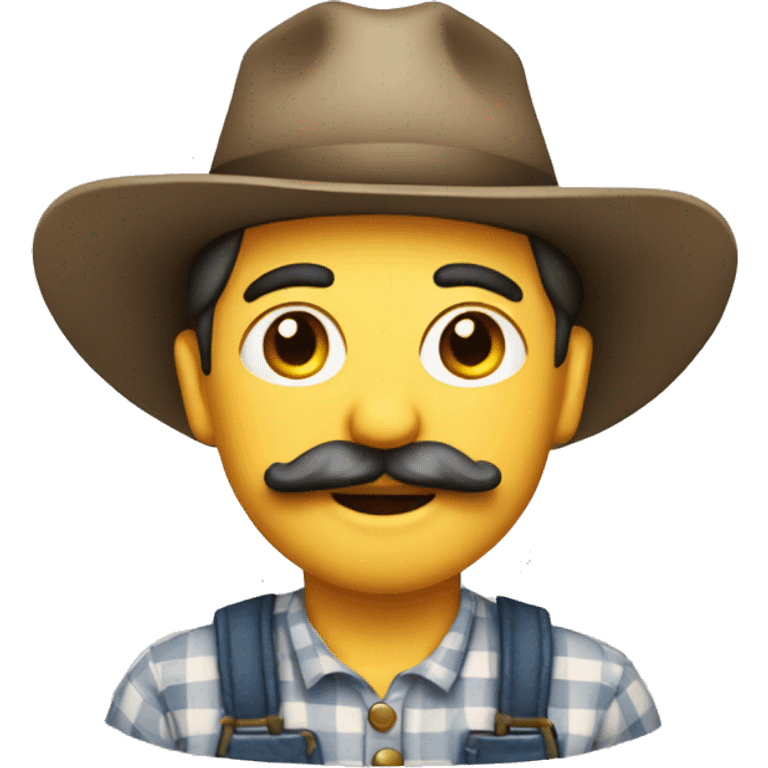 Farmer boy with a moustache emoji