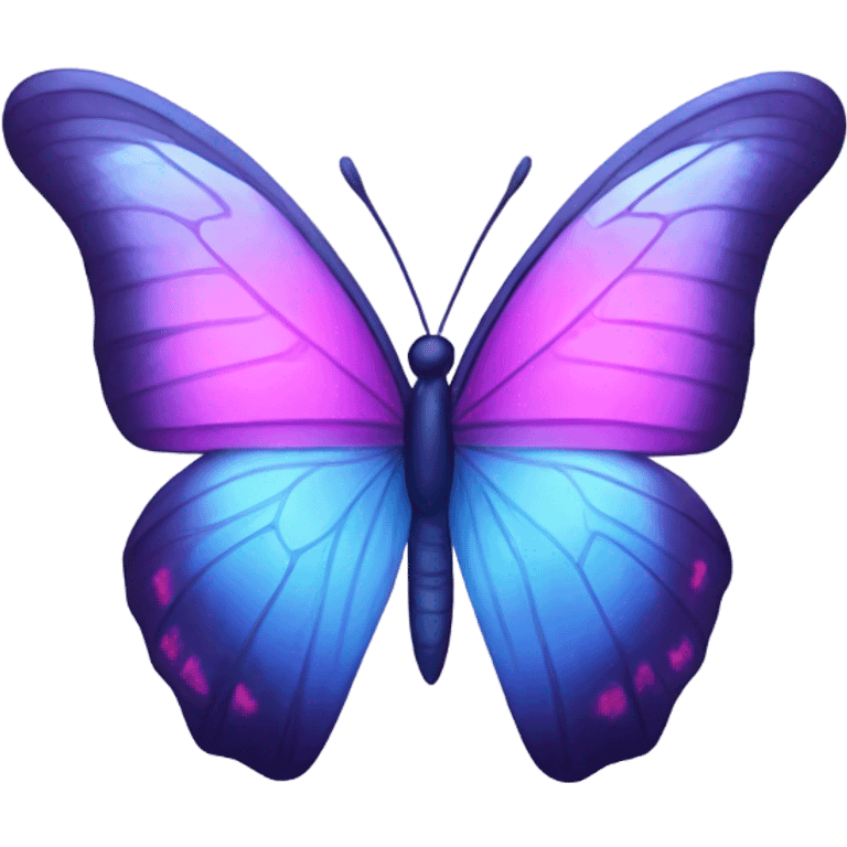 Pink purple and blue butterfly emoji