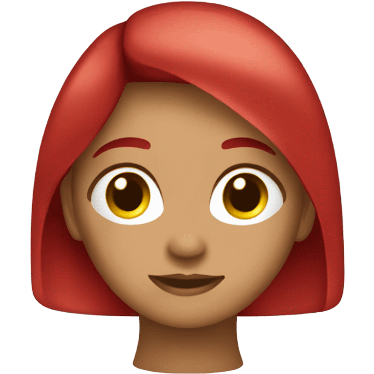 Cabello rojo emoji