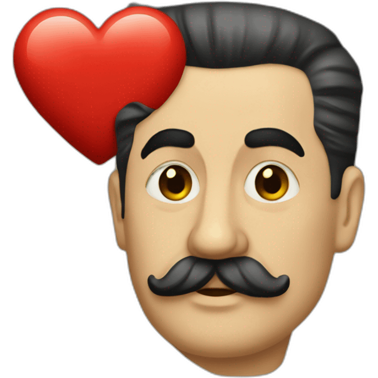 joseph stalin holding a heart emoji